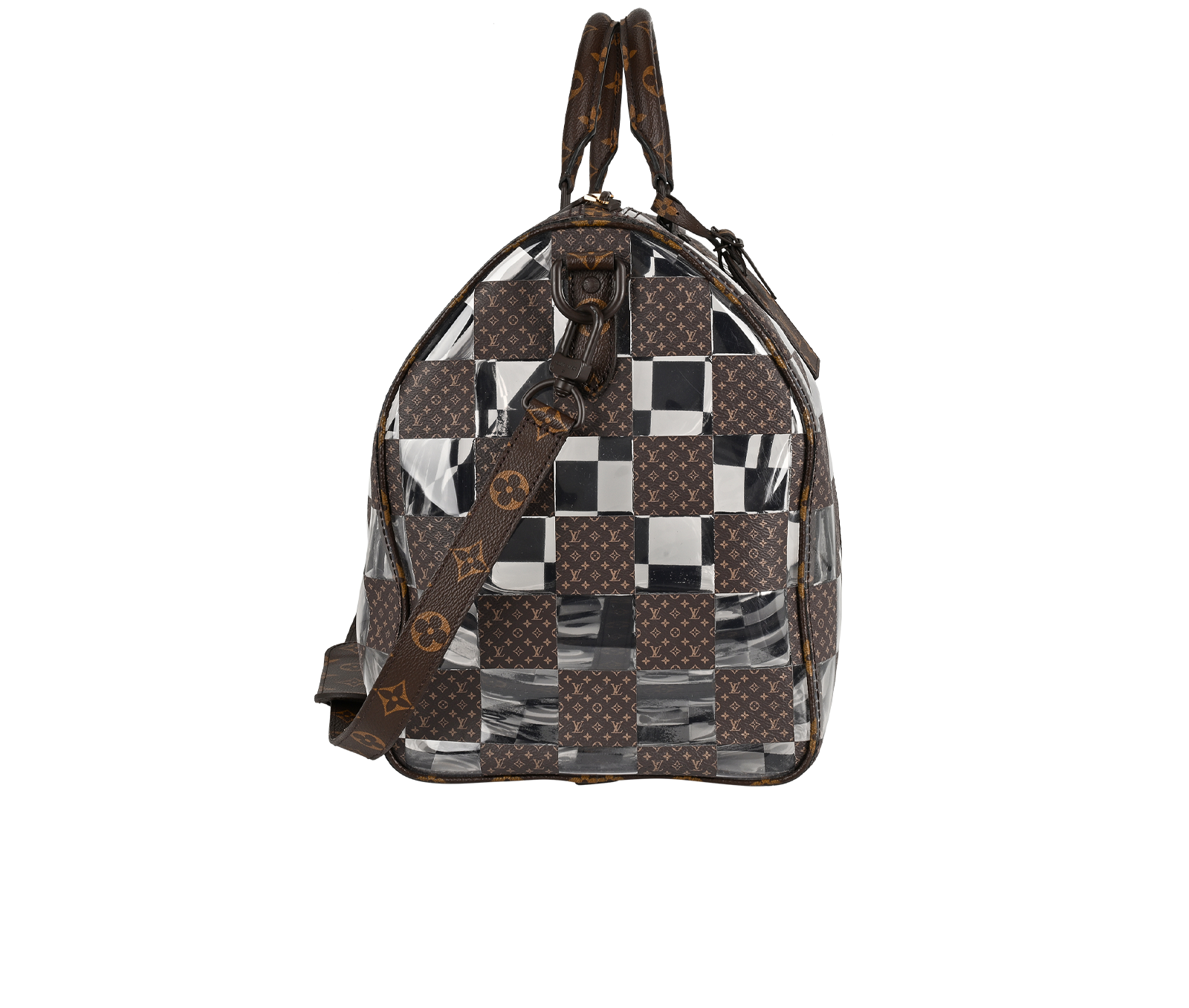 Chess Keepall Bandouliere 50, &pound;1,600, Handbags, Brown, Canvas/PVC, Side view